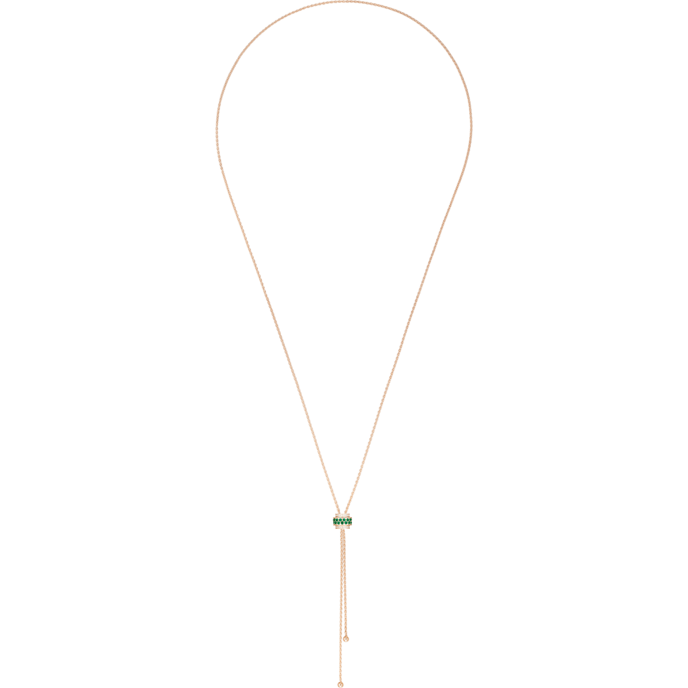 Piaget Rose Gold Emerald Diamond Pendant G33PG700