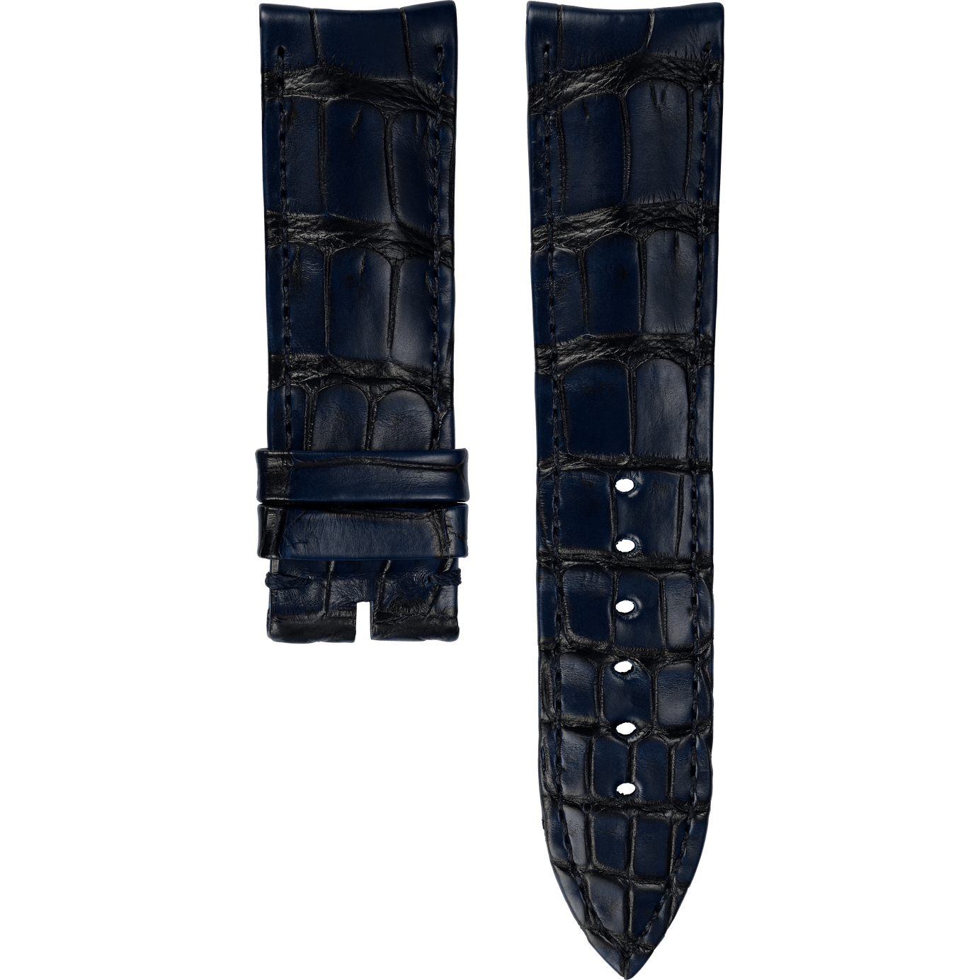 Dunkelblaues Alligatorlederarmband für Piaget Polo