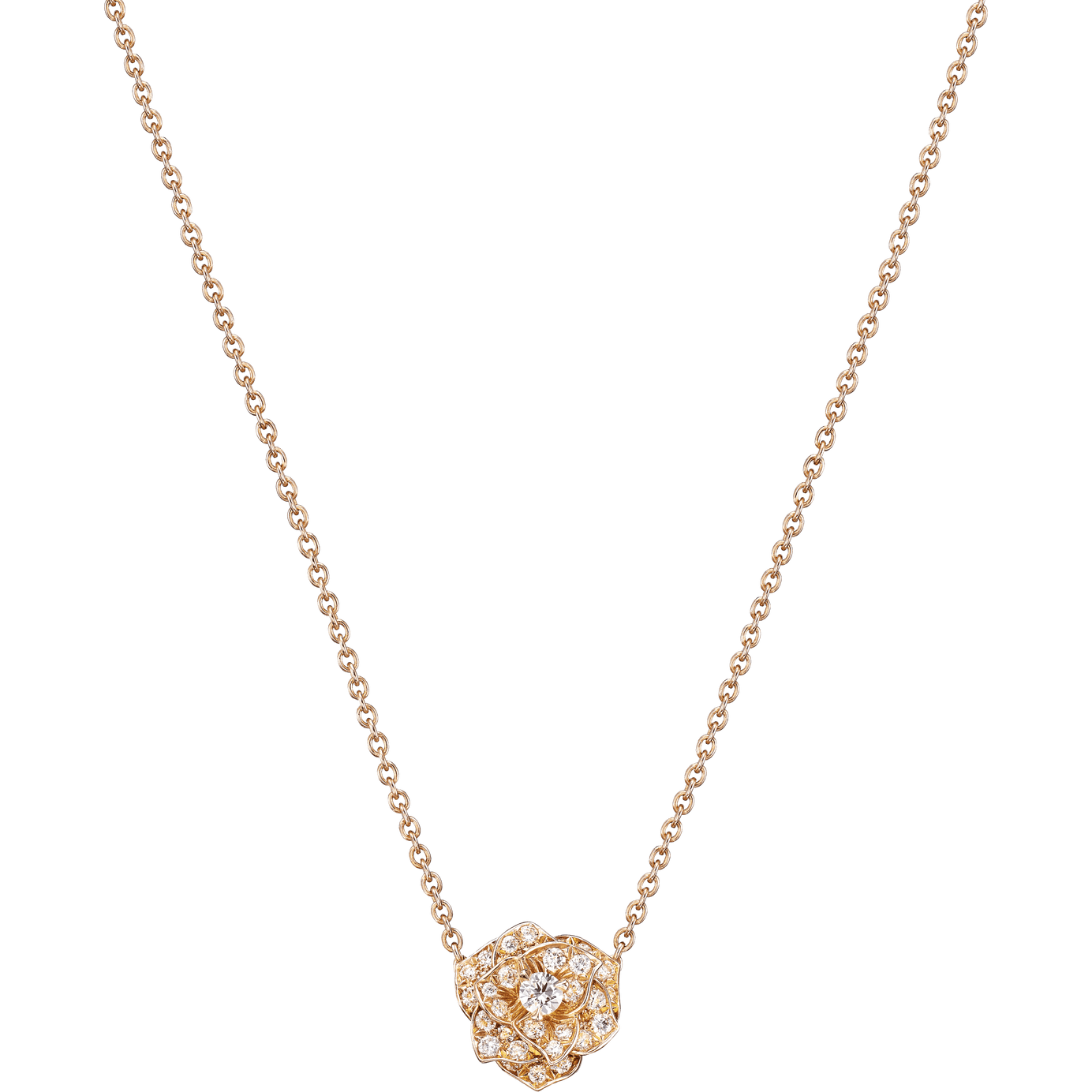 18KT Iced Rose Rose Gold Diamond Pendant | Melorra