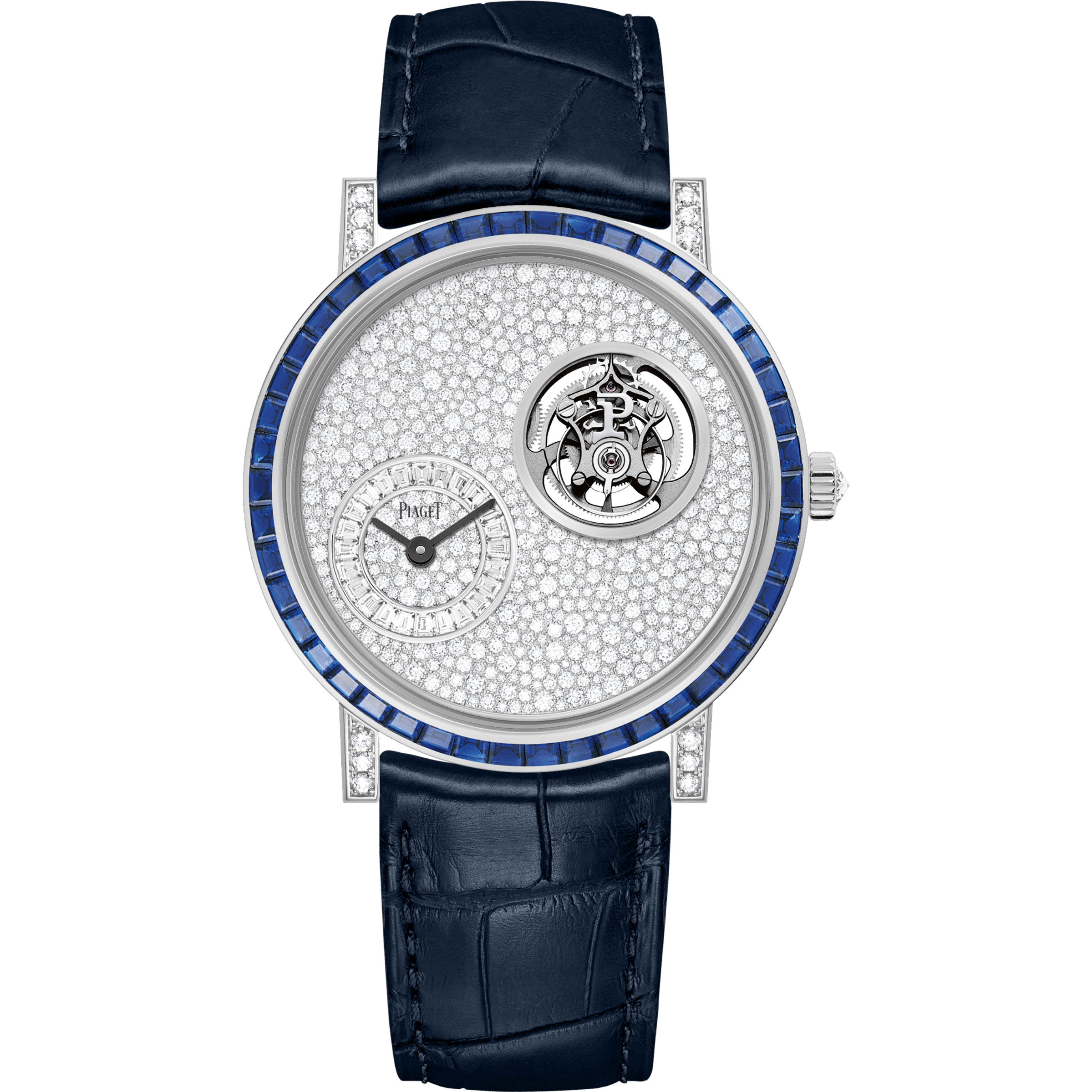 Piaget White Gold Sapphire Diamond Tourbillon Watch G0A47033