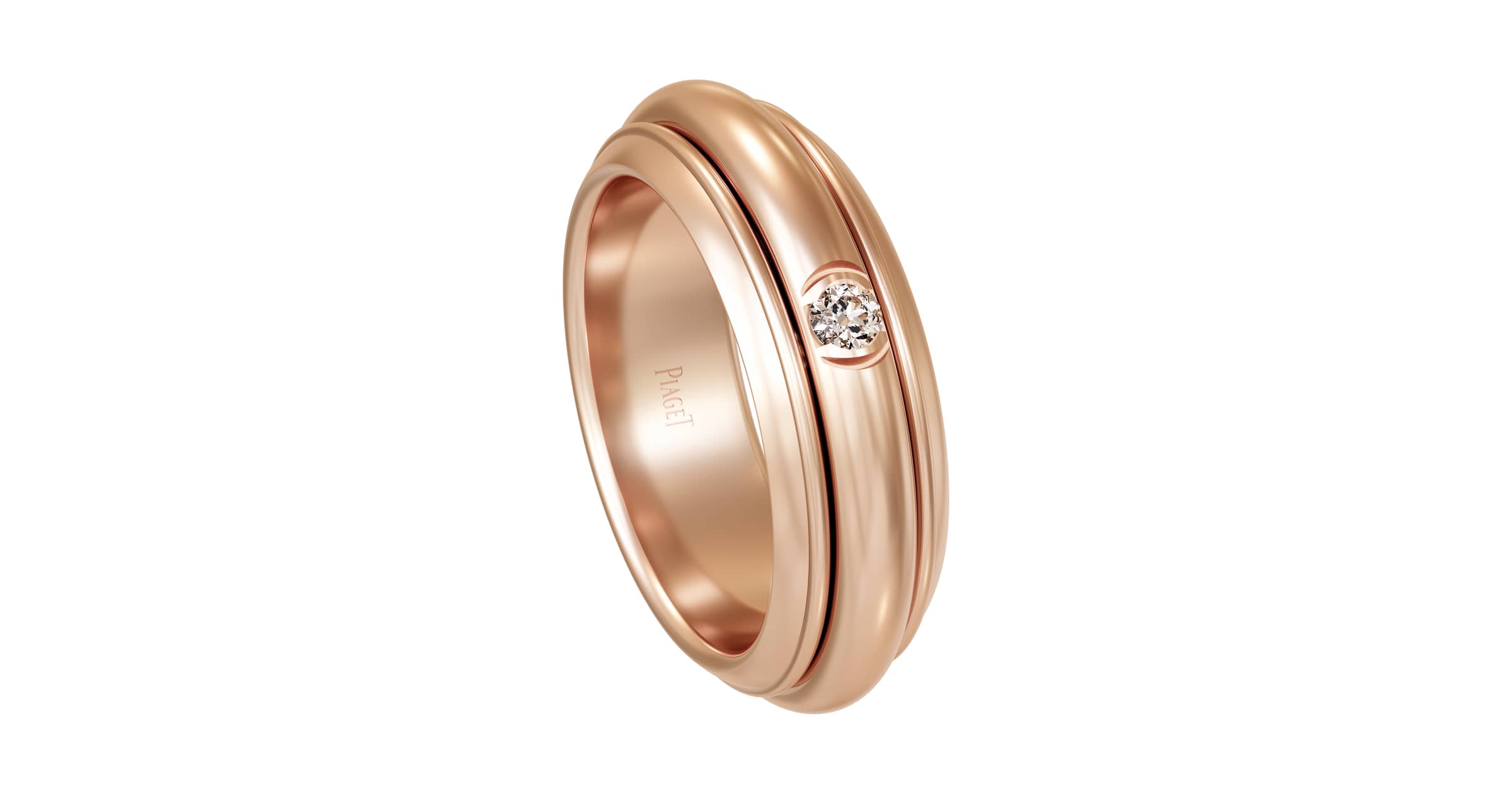Piaget Diamond & 18k Rose Gold Possession Eternity Ring - 66mint