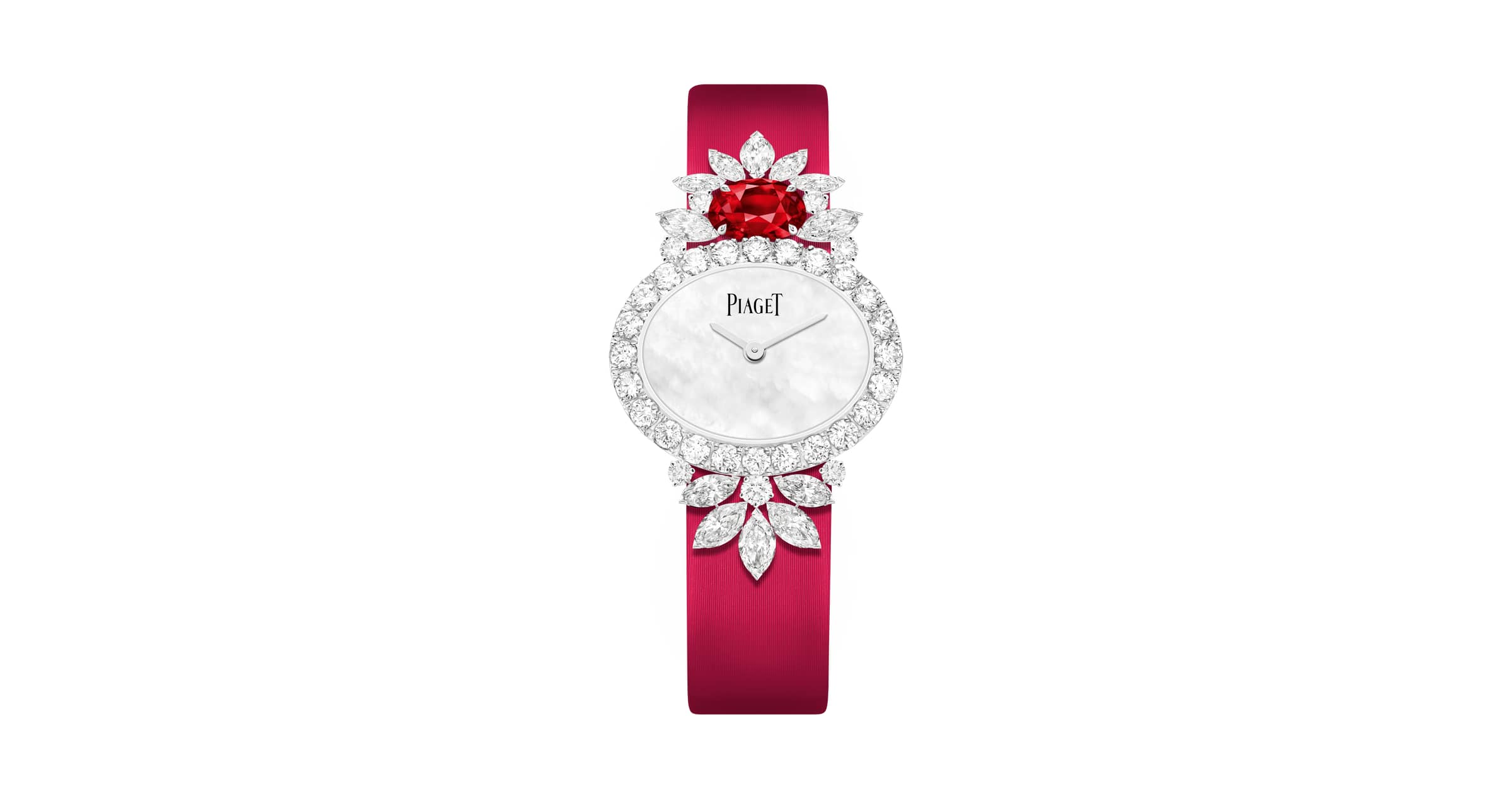 White Gold Ruby Diamond Watch