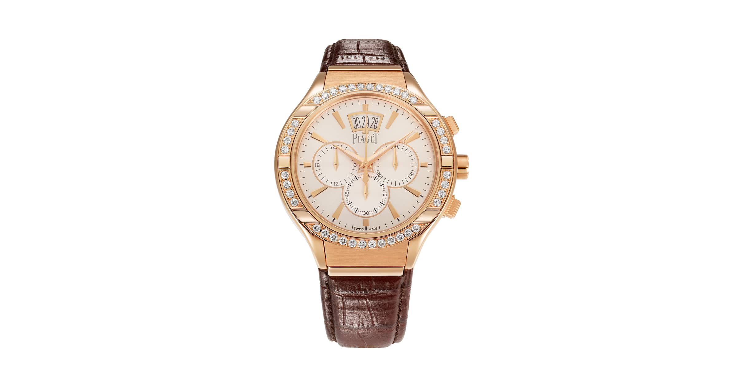 Piaget Rose Gold Diamond Flyback Chronograph Watch G0A38038