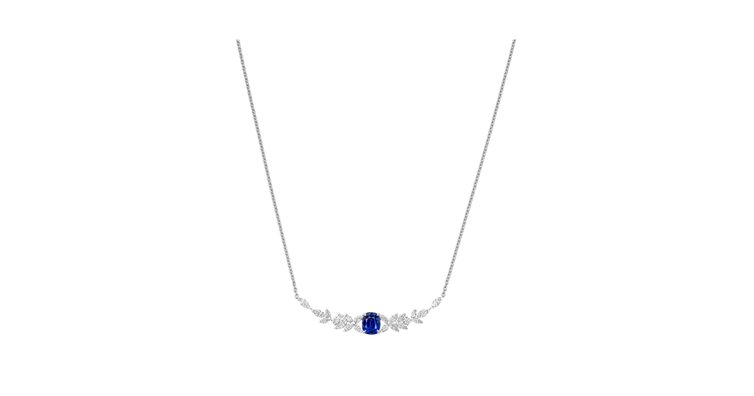 Piaget White Gold Diamond Sapphire Necklace G37R8200