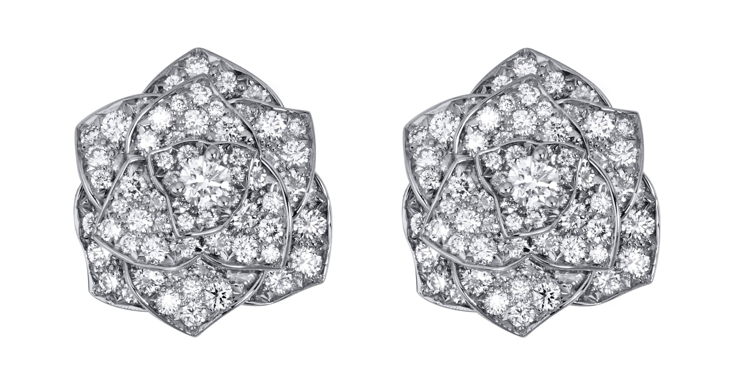 ホワイトゴールド製ダイヤモンドイヤリング- ピアジェ G38U0072