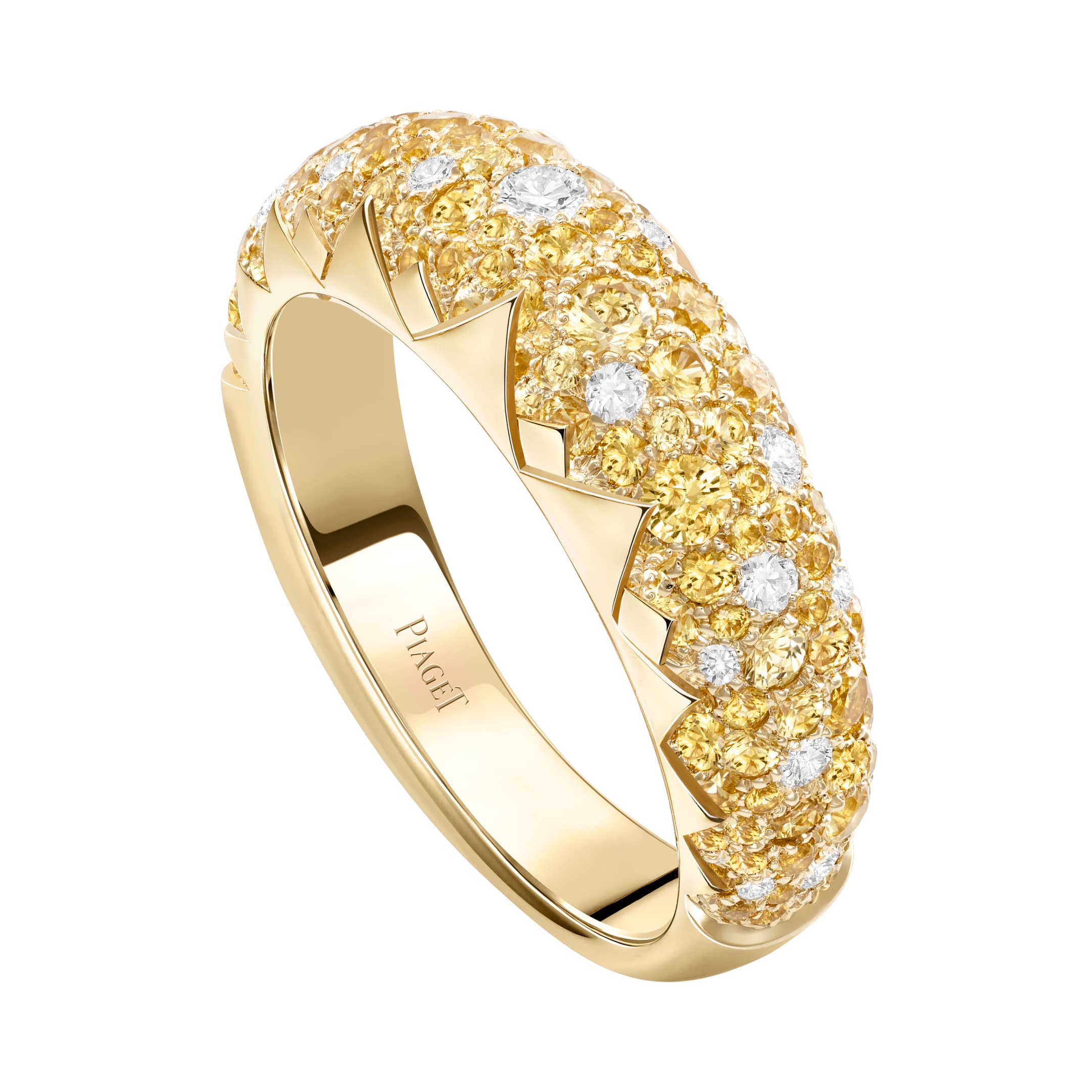 Piaget Yellow Gold Sapphire Diamond Ring G34R1000