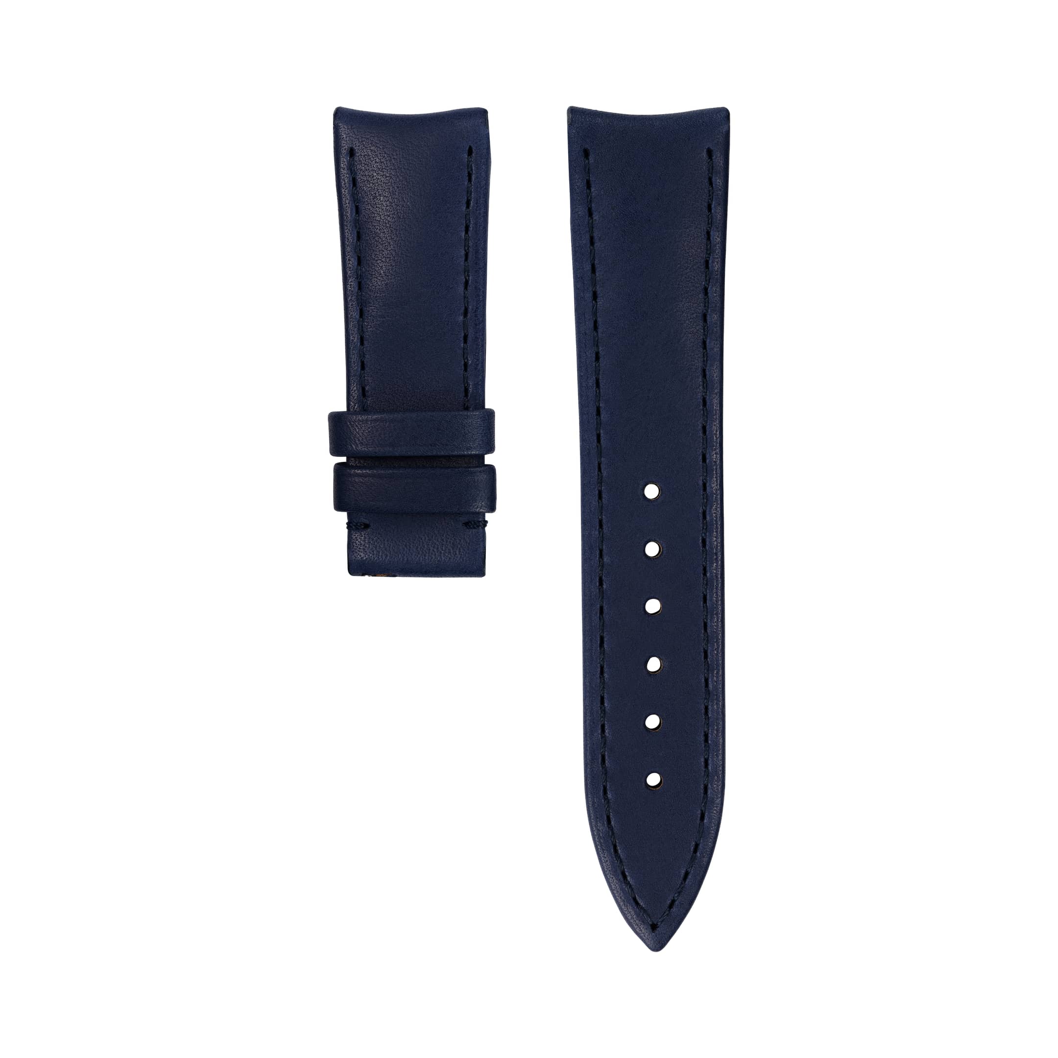 PIAGET POLO ダークブルー カーフスキンストラップ MXE0L33F