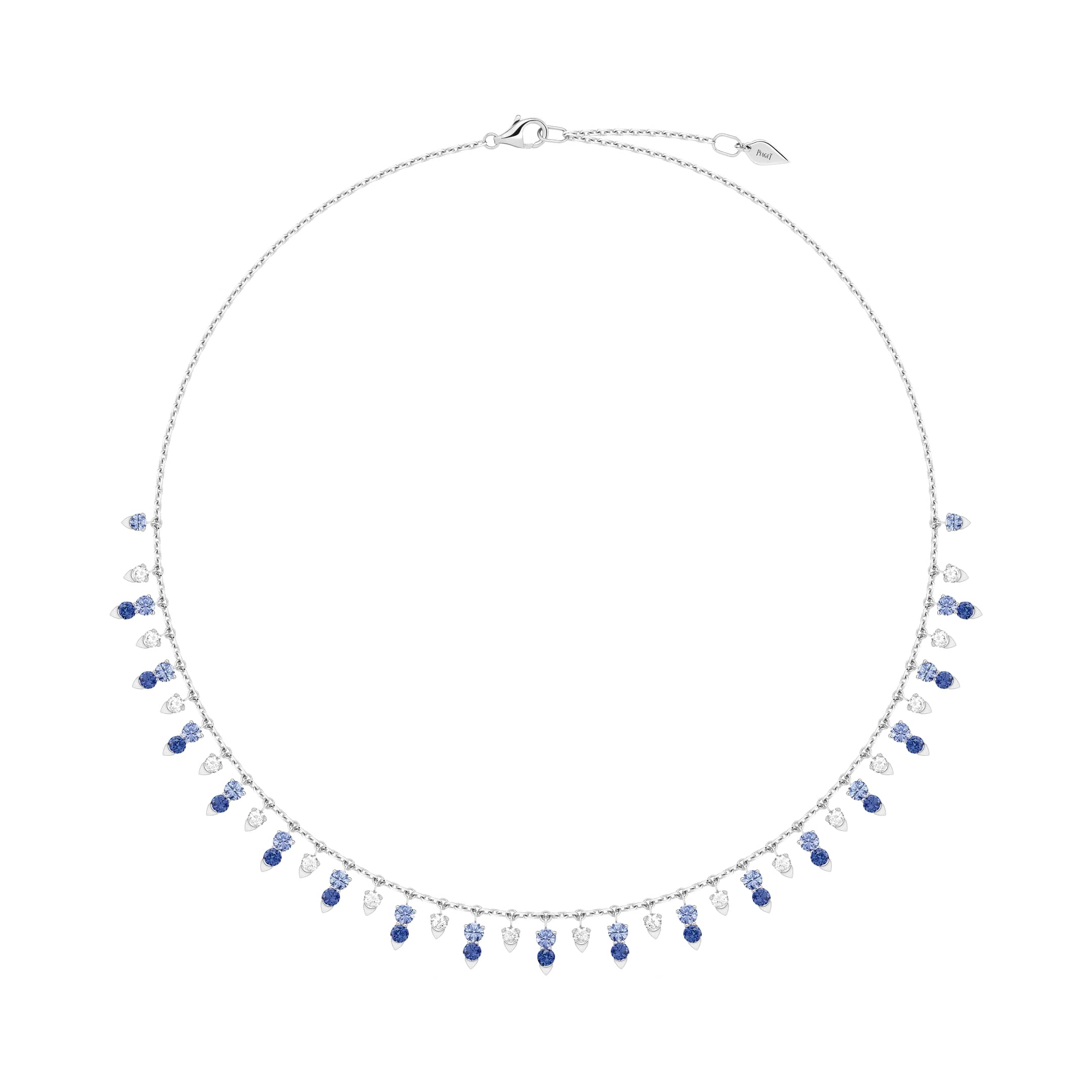 White Gold Sapphire Diamond Necklace - Piaget Jewelry G37R0900