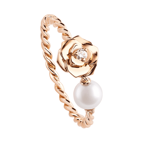 Rose gold Pearl Diamond Ring G34UV200 - Piaget Luxury Jewelry Online