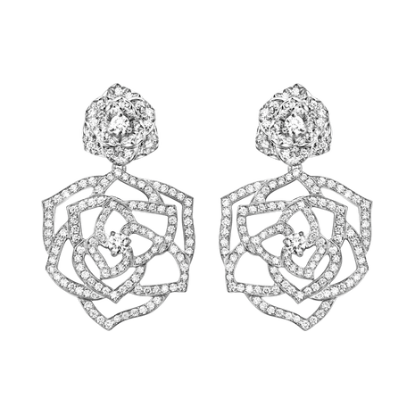 White Gold Diamond Earrings G38u0066 Piaget Luxury Jewelry - Rose Bud Personalized Diamond Pendant White Gold Diamond Earrings G38u0066 Piaget Luxury Jewelry - Rose Bud Personalized Diamond Pendant
