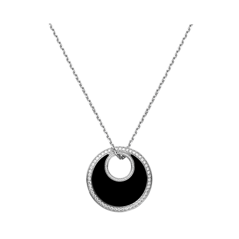 White gold Onyx Diamond Pendant G33L8800 - Piaget Luxury Jewelry Online