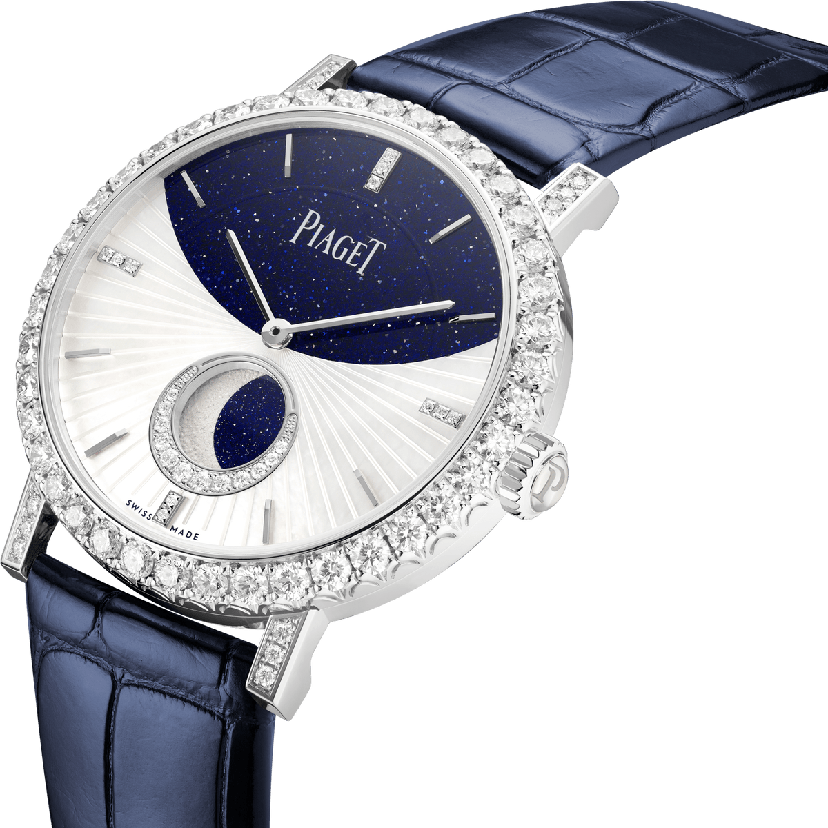 White Gold Diamond Automatic Moonphase Watch Piaget Watch G0A47105