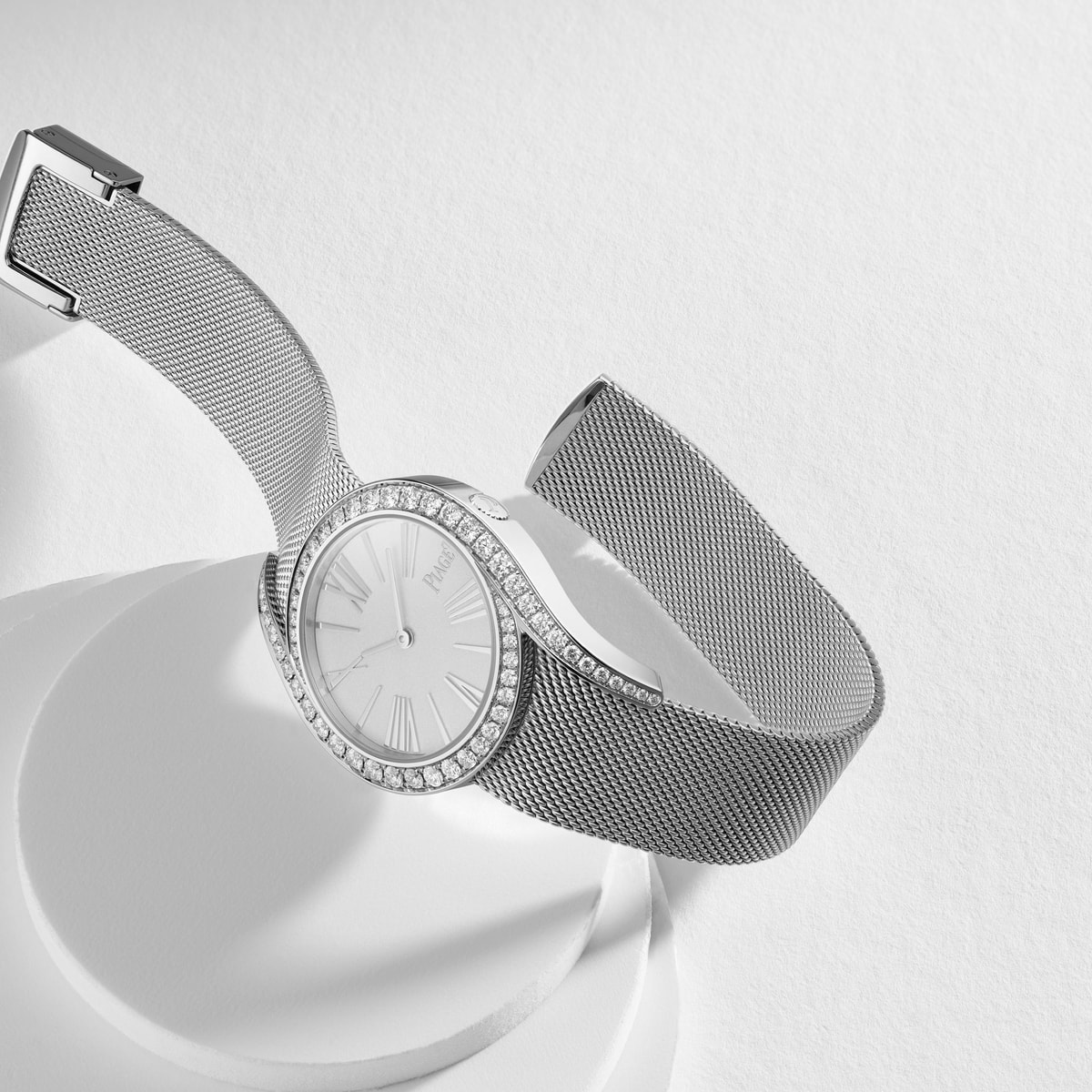 Automatic White Gold Diamond Watch - Piaget Luxury Watch G0A45212