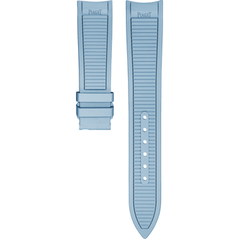 Graublaues Kautschukarmband für Piaget Polo