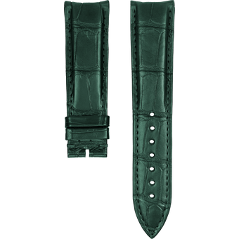 Piaget伯爵Polo腕表绿色鳄鱼皮表带