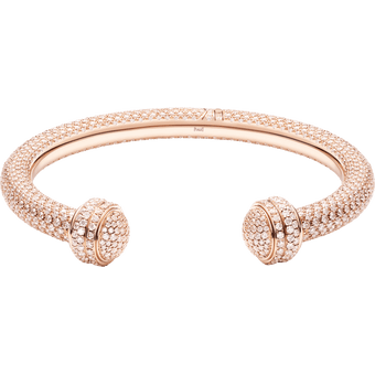 Luxury Open Diamond Bangle and Bracelet In HPHT Diamond In 10K Yellow Gold