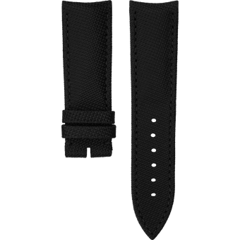 Dunkelgraues, texturiertes Kalbslederarmband für Piaget Polo