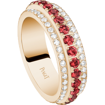 Rose Gold Ruby Diamond Ring Piaget Luxury Jewellery G34P5J00