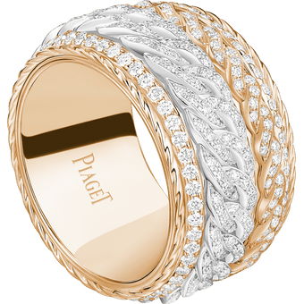 Piaget Rose Gold White Gold Diamond Ring G34P6G00