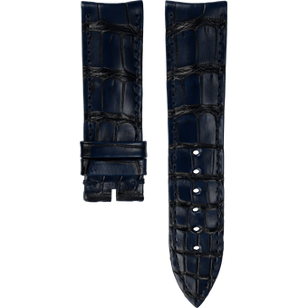 Dunkelblaues Alligatorlederarmband für Piaget Polo