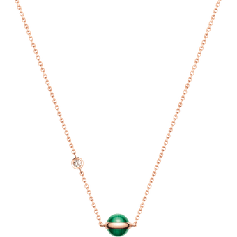 Louis Vuitton Blossom 18K Rose Gold Diamond and Malachite Long