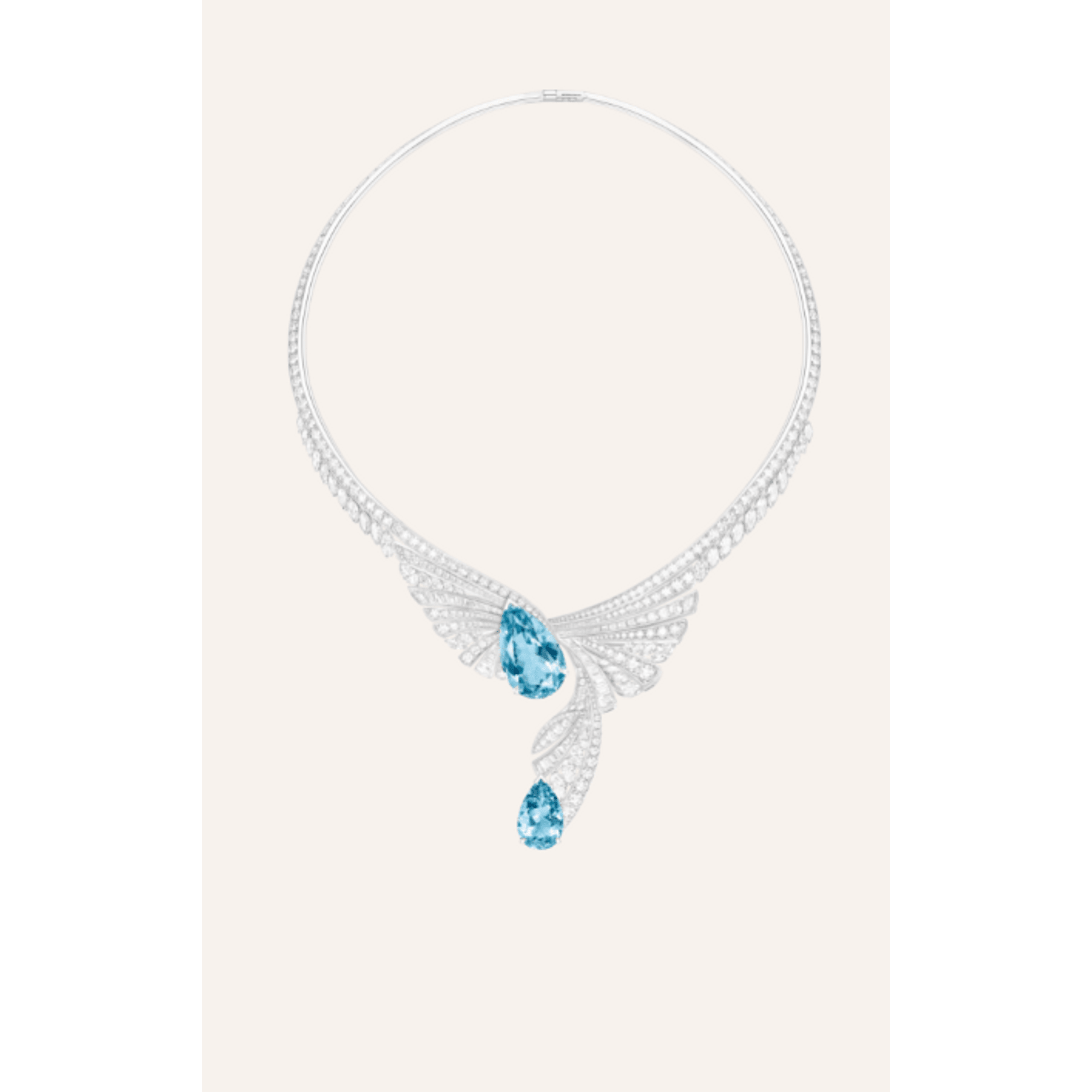 White gold diamond necklace for women