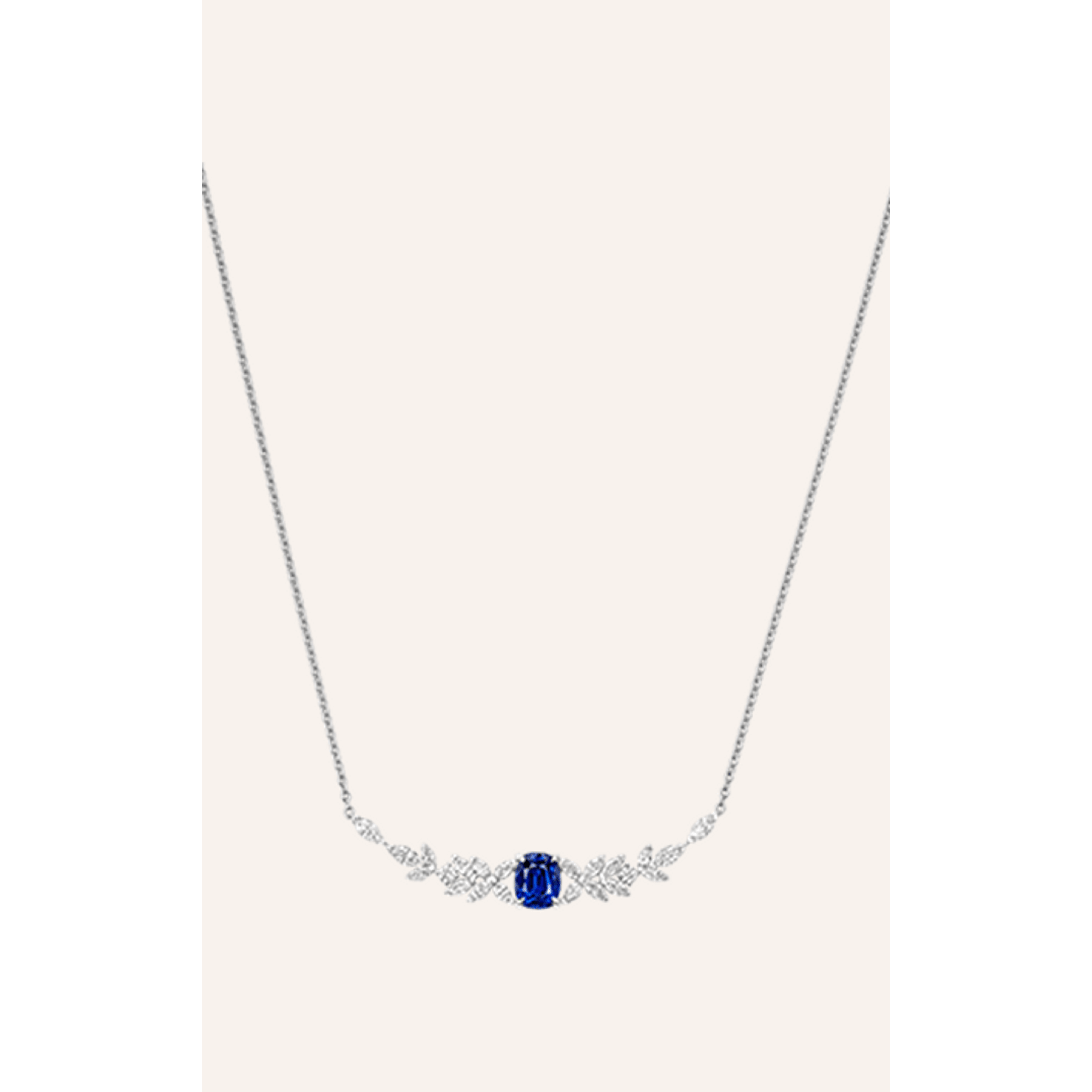 鉆石與藍寶石高級珠寶項鏈