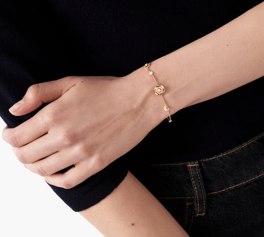 Wholesale Women Fashion Elegant Gold Rose Design Bracelet