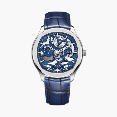 Piaget Steel Sapphire Skeleton Watch G0A45004