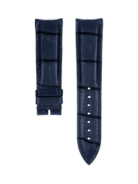 Piaget伯爵Polo腕表蓝色鳄鱼皮表带