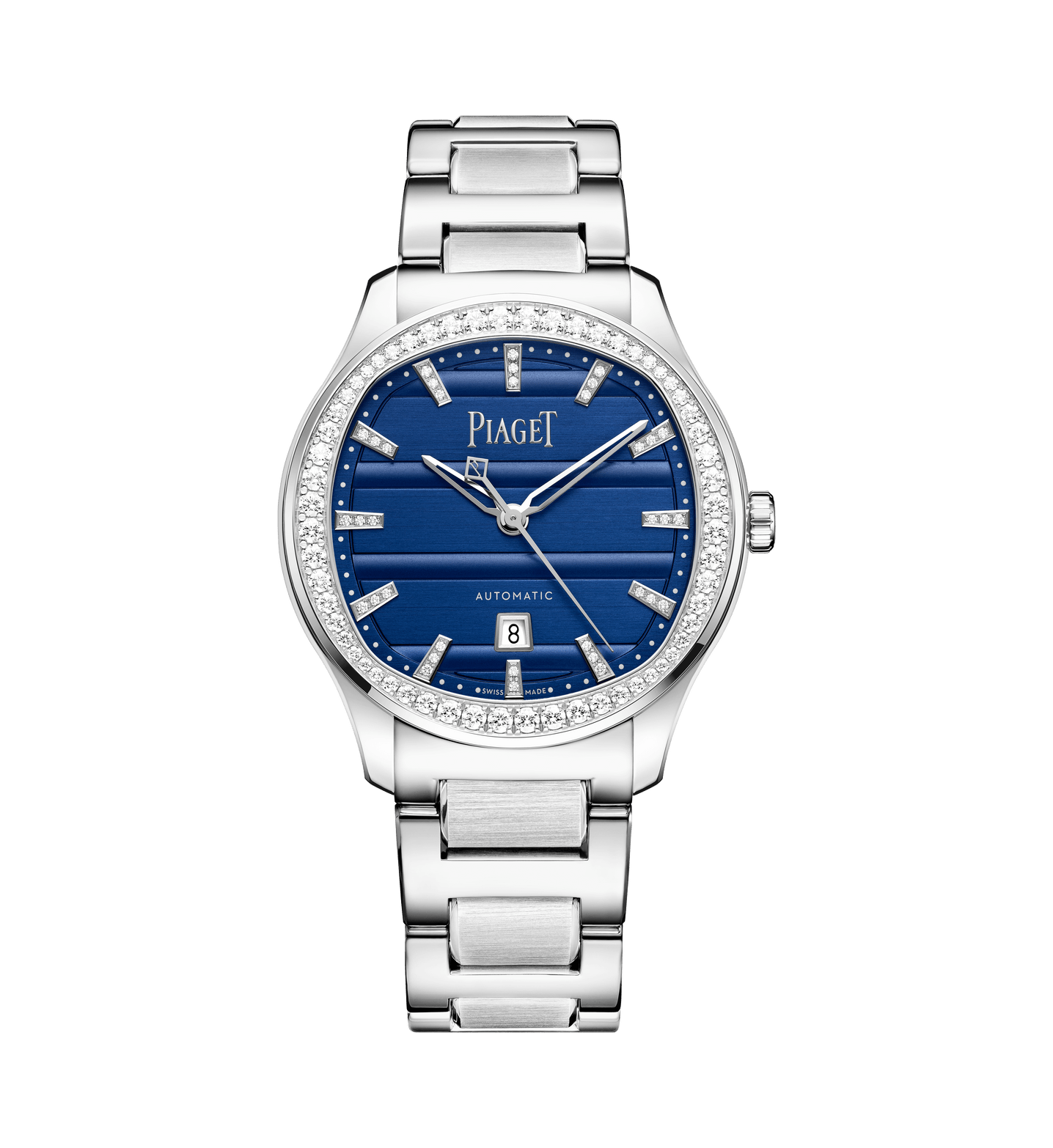 오토매틱 스틸 다이아몬드 워치