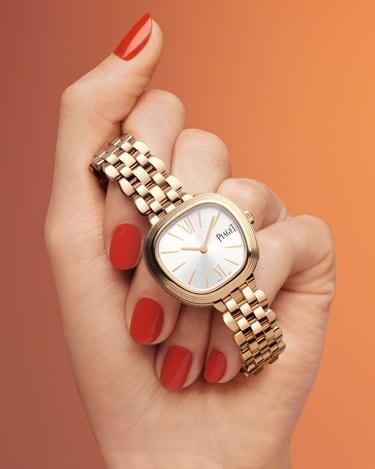 Montre Piaget Sixtie en or rose et bracelet Possession en or et diamants