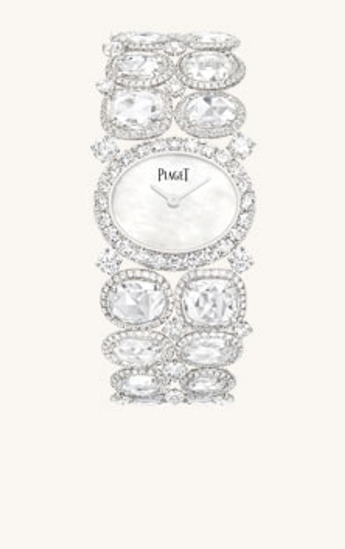 Rose Gold Mother-of-Pearl Diamond Bangle Bracelet - Piaget G36PI900